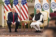 President Trump and Indian prime minister Narendra Modi President Trump and the First Lady in India (49583813012).jpg