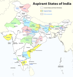 Proposed states and territories of India