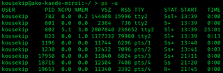 ps (Unix) Standard UNIX utility that displays the currently-running processes