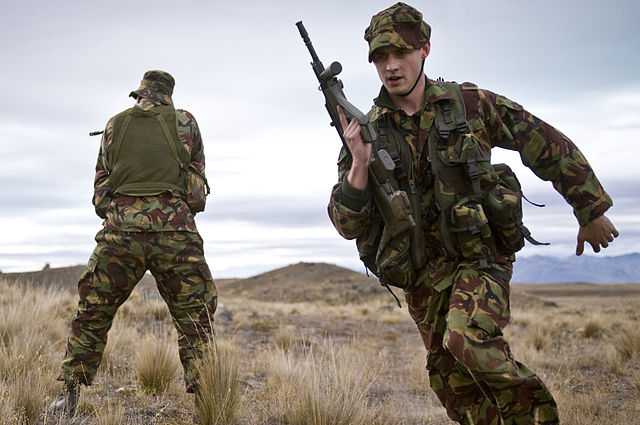 Two soldiers from the Queen Alexandra's Mounted Rifles during an exercise in 2010