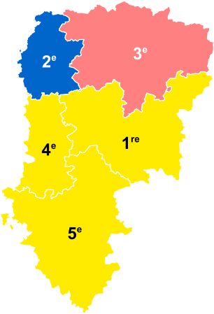 Nuance politique des députés élus dans chaque circonscription au 2e tour dans l'Aisne.