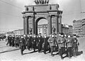 RIAN archive 604176 Workers at Kirovsky Plant walking to front line.jpg