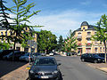 Louisenstrasse across Albertplatz to the north