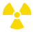 Symbool voor een gecontroleerde en speciaal gereguleerde radioactieve zone.