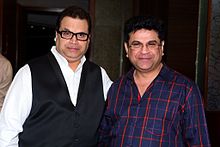 Ramesh and Kumar Taurani at the success party of Tere Naal Love Ho Gaya Ramesh & Kumar Taurani.JPG