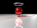 Raytraced red sphere with photon mapping.png