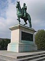 Reiterstatue an der Seine in Paris