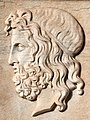 Relief of a bearded man (Zeus?) at the Academy of Athens on May 7, 2022.jpg