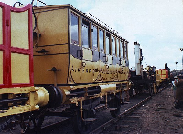 A replica coach and Rocket at the Rocket 150 event