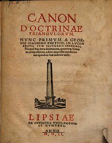 Rheticus Canon doctrinae triangulorum.jpg