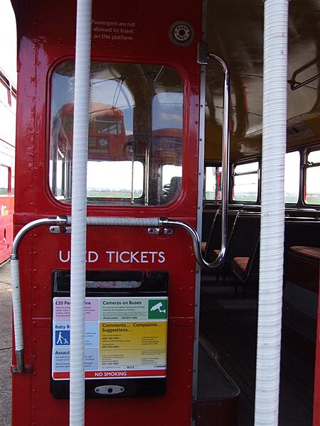 File:Routemaster bus rear platform hand rails.jpg