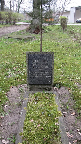 Karl Hill's grave in the cemetery at Sachsenberg near Schwerin Sachsenberg 4 2013 025.JPG