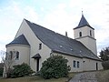 Consolidation of the village church and cemetery in Sachsenburg with the following individual monuments: church, cemetery gate house, enclosure wall and memorial for those who fell in World War II (see individual monuments - Obj. 09244272) as well as linden avenue leading to the cemetery and solitary trees (linden trees) outside the cemetery (garden monument)