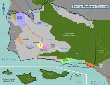 WV Santa Barbara County Map