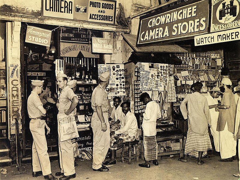File:Shops in Calcutta in 1945.jpg