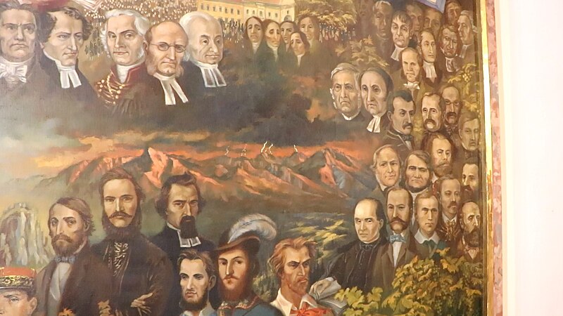 File:Slovak national awakeners at the painting of Jana Krivosová in the evangelical church in Bratislava.jpg