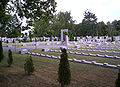 Graves of Soviet soldiers of WW2 in the Alsóvárosi cemetery, Pápa, Hungary. Második világháborús szovjet katonasírok a pápai Alsóvárosi temetőben.