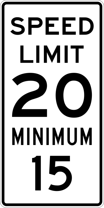 File:Speed Limit 20 Minimum 15 sign.svg