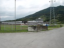 Former Dutchbat area in Potocari, pictured in 2008 Srebrenica Dutchbat.JPG