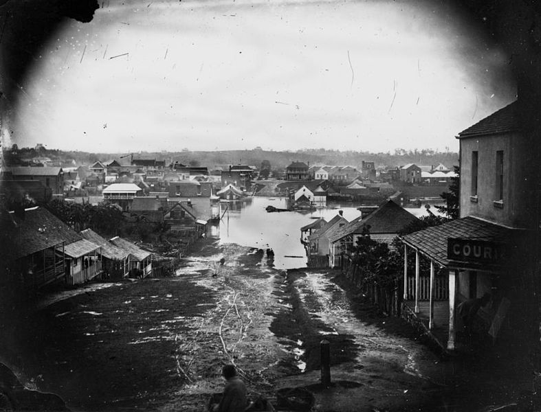 File:StateLibQld 1 88612 Charlotte Street, Brisbane, during the 1864 flood.jpg