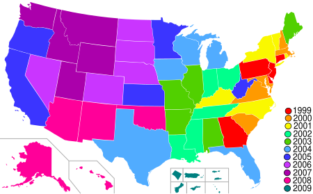 Fail:Statehood quarters map 2009.svg