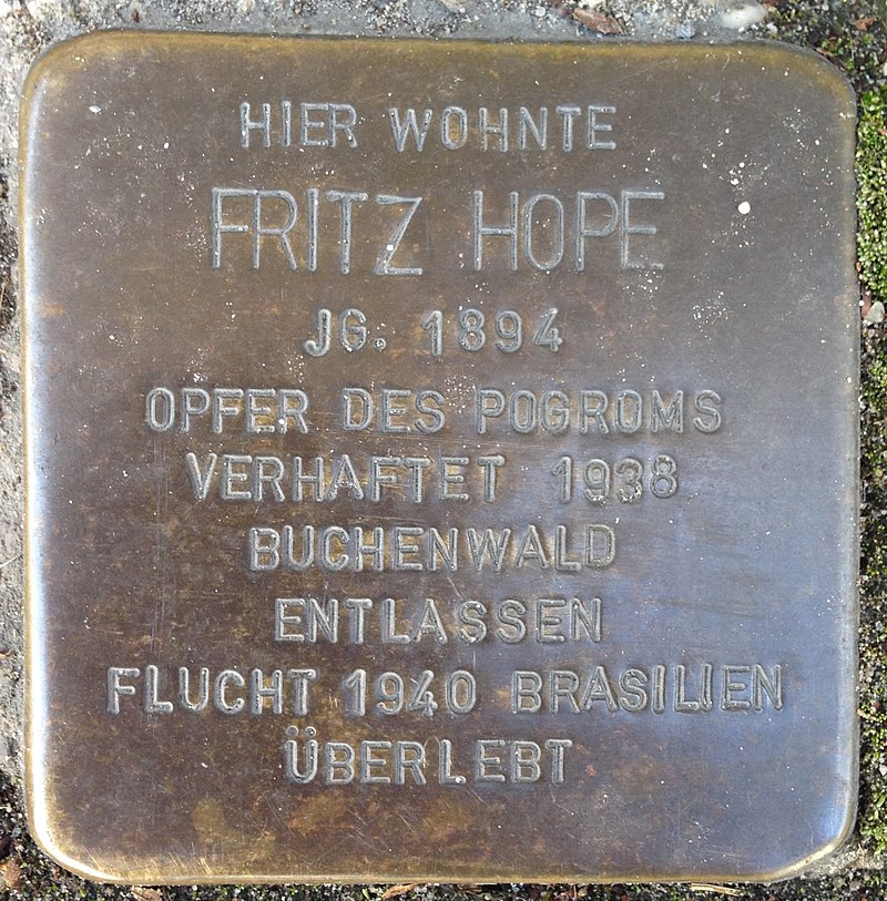 Stolperstein Verl Hauptstraße 33 Fritz Hope