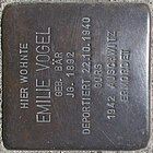 Stolperstein für Emilie Vogel