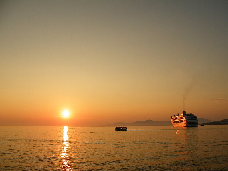 File:Sunset Costa Victoria, Mykonos.JPG