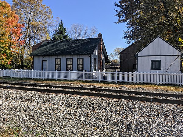 The original Sylvania railroad depot, along the Erie & Kalamazoo Railroad, now part of the Sylvania Historical Village