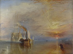 J. M. W. Turner, El «Temerario» remolcado a su último atraque para el desguace