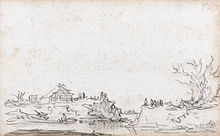 St. Peter's Flood The breach in the dyke at Houtewael (march 1651) by Jan Josefsz van Goyen.jpg