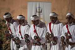 Image 27A group performing Gnawa in Zagora, South Eastern Morocco near the Algerian border   (from Culture of Morocco)