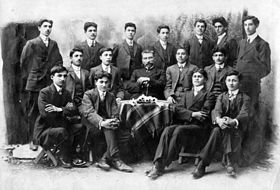 Tlgandintsi and the graduates of his school in 1910 Tlgadintsi & graduates of his school, 1910.jpg
