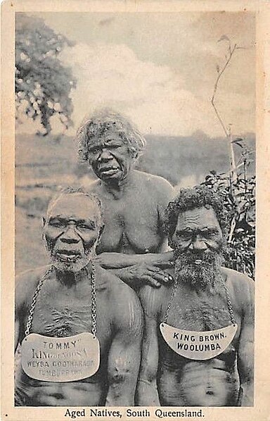 File:Tommy, King of Noosa - Weyba, Cootharaba, Tumburrawa King Brown - Woolumba Members of the Gubbi Gubbi tribe.jpg