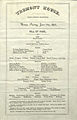 Tremont House menu on June 21, 1857