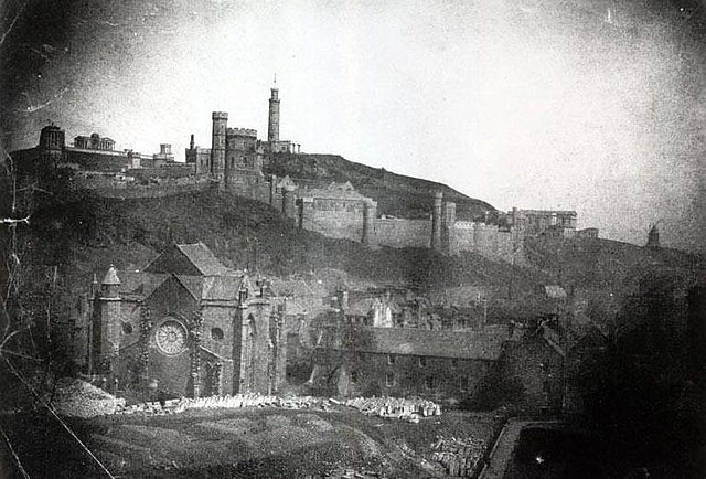 1848 calotype by Hill & Adamson, shortly before its destruction