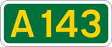 A143 road shield