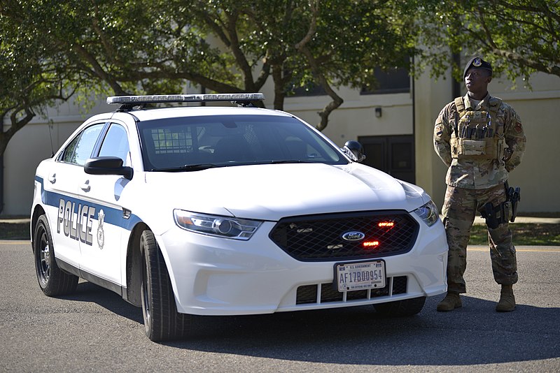 File:USAF Security Force Ford PIU with airman in 2019 Police Week Retreat Ceremony (2-5).jpg