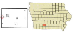 Union County Iowa Incorporated and Unincorporated areas Cromwell Highlighted.svg