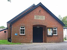 The village hall of 1930 carries the name Erchfont Urchfont village hall.JPG