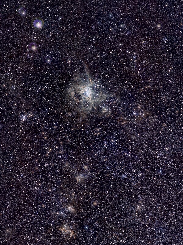 Image of 30 Doradus taken by ESO's VISTA. This nebula has a visual magnitude of 8.