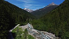 La valle del Vanoi presso la località di Pront (Canal San Bovo)