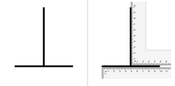 The vertical-horizontal illusion where the vertical line is thought to be longer than the horizontal Vertical-horizontal illusion.png