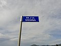 Sign of the Viciana street in Vushtrri