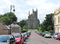 View west along English Street towards Downpatrick Cathedral - geograph.org.uk - 2448646.jpg