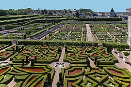 Renaissance style gardens at Chateau Villandry