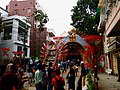 Visitors decoration Idol of 2017 Durga Puja South Kolkata area 05