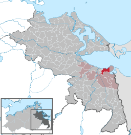 Läget för kommunen Vogelsang-Warsin i Landkreis Vorpommern-Greifswald