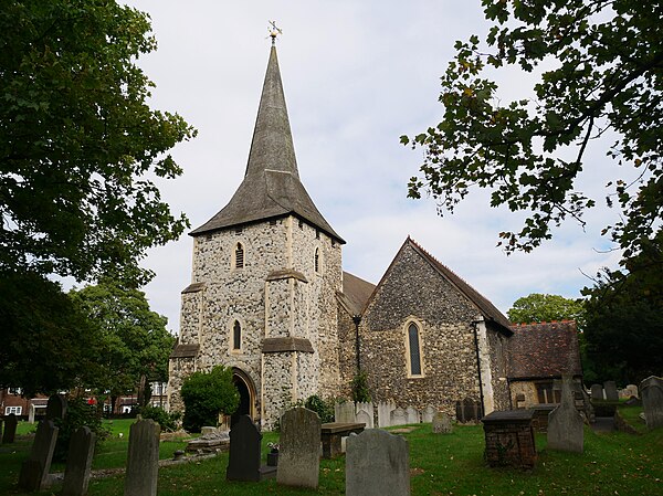 The medieval Church of John the Baptist in Erith