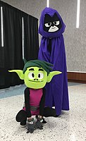 torontogroot as Beast Boy and raven_alwayz as Raven